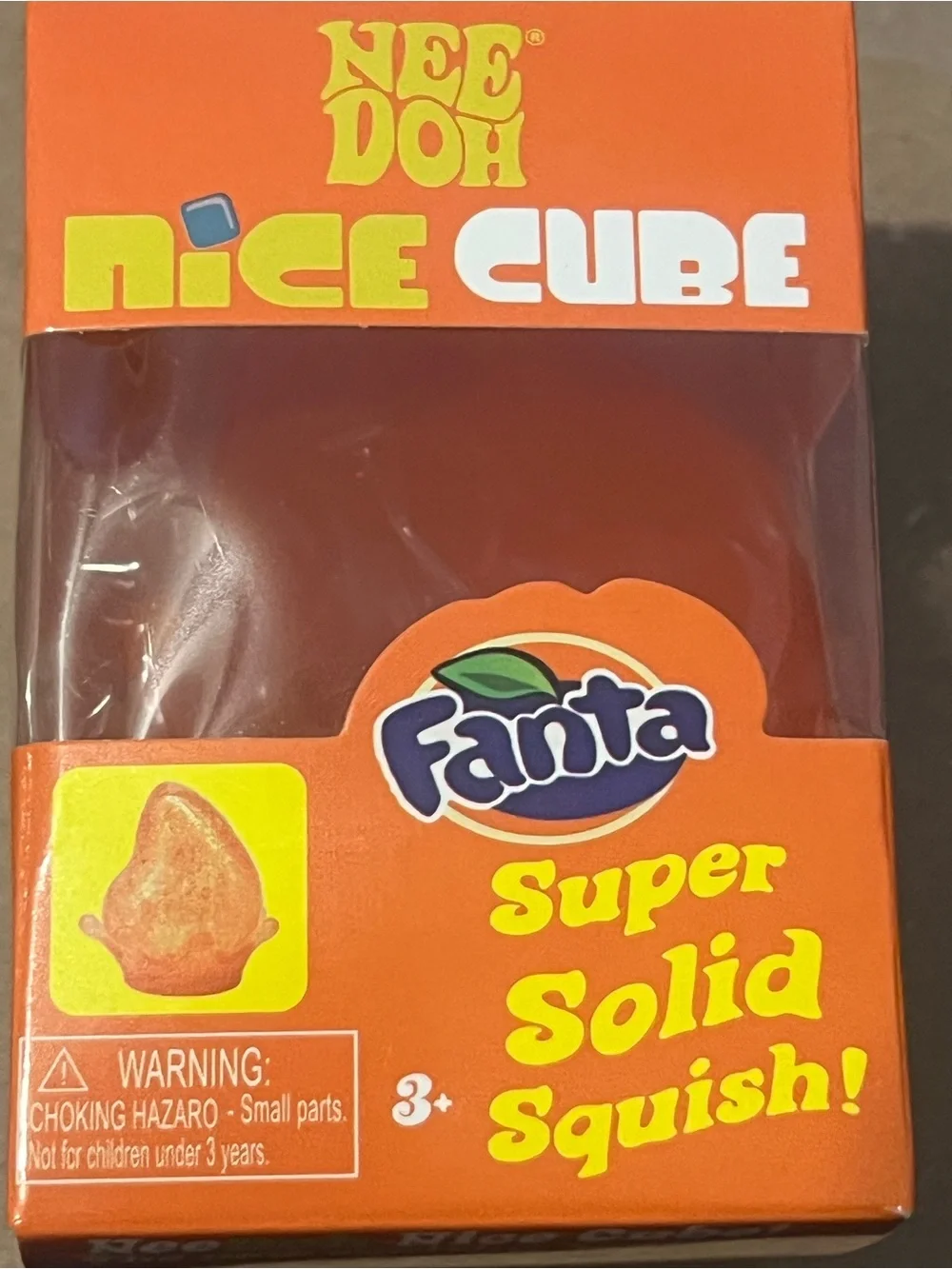 Nee Doh Fanta NiCE Cube Drop Super Solid Orange Toy -